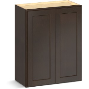 RELIABILT Parkstone II Wall Cabinet, Espresso Stained, 24" W, 2 Doors, Fully Assembled - 641363 | Lowe's Pro Supply